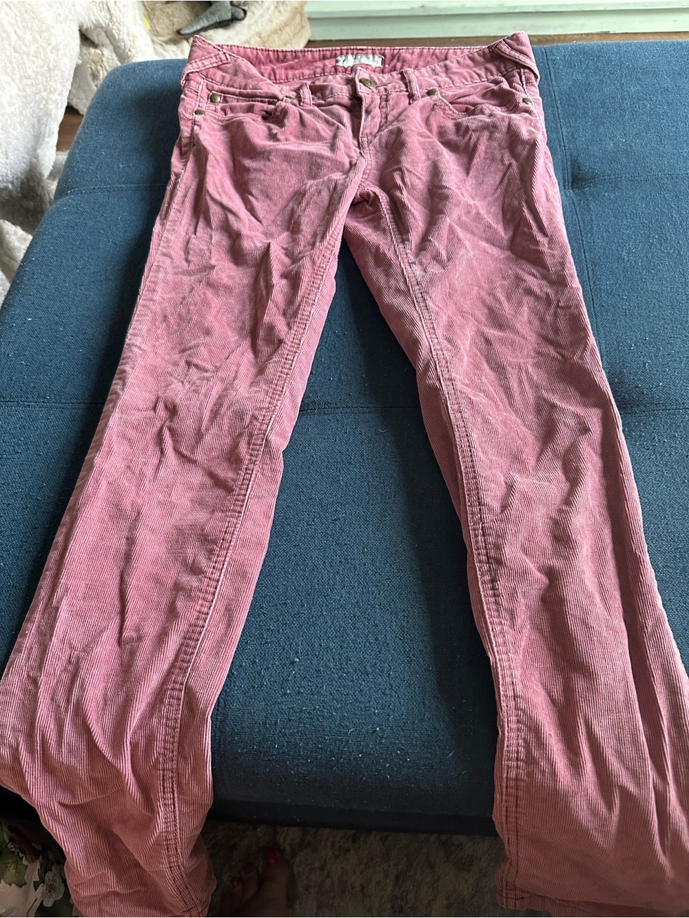 Free People Straight-Leg Corduroy Jeans - Rose
